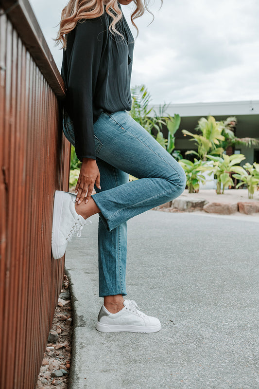 Lifestyle image for Paisley Floral Sneaker - Beige/Patch