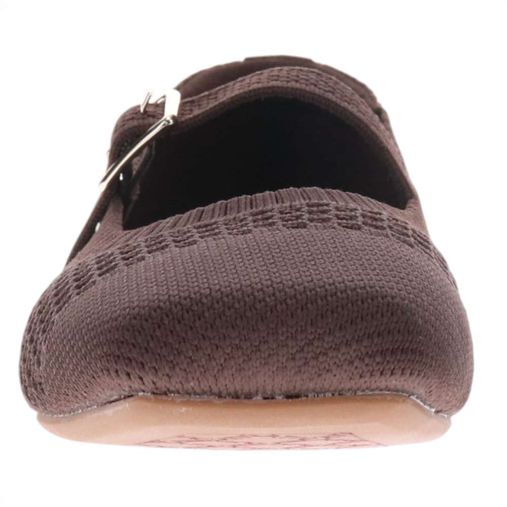 Violet Open Knit Flat - Chocolate