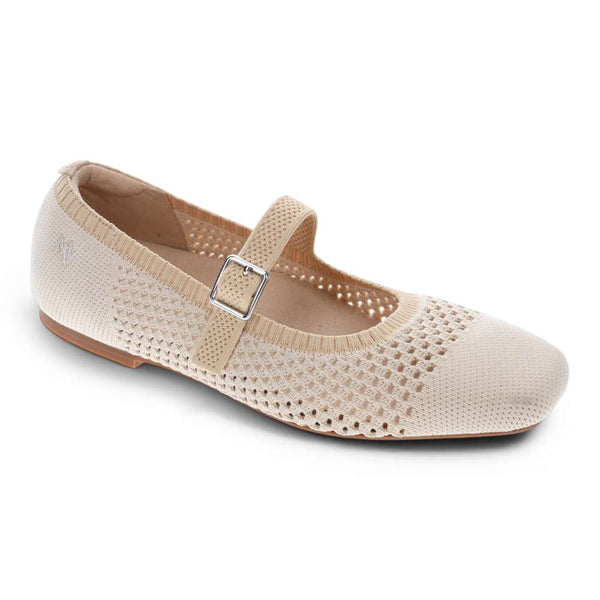 Violet Open Knit Flat - Natural